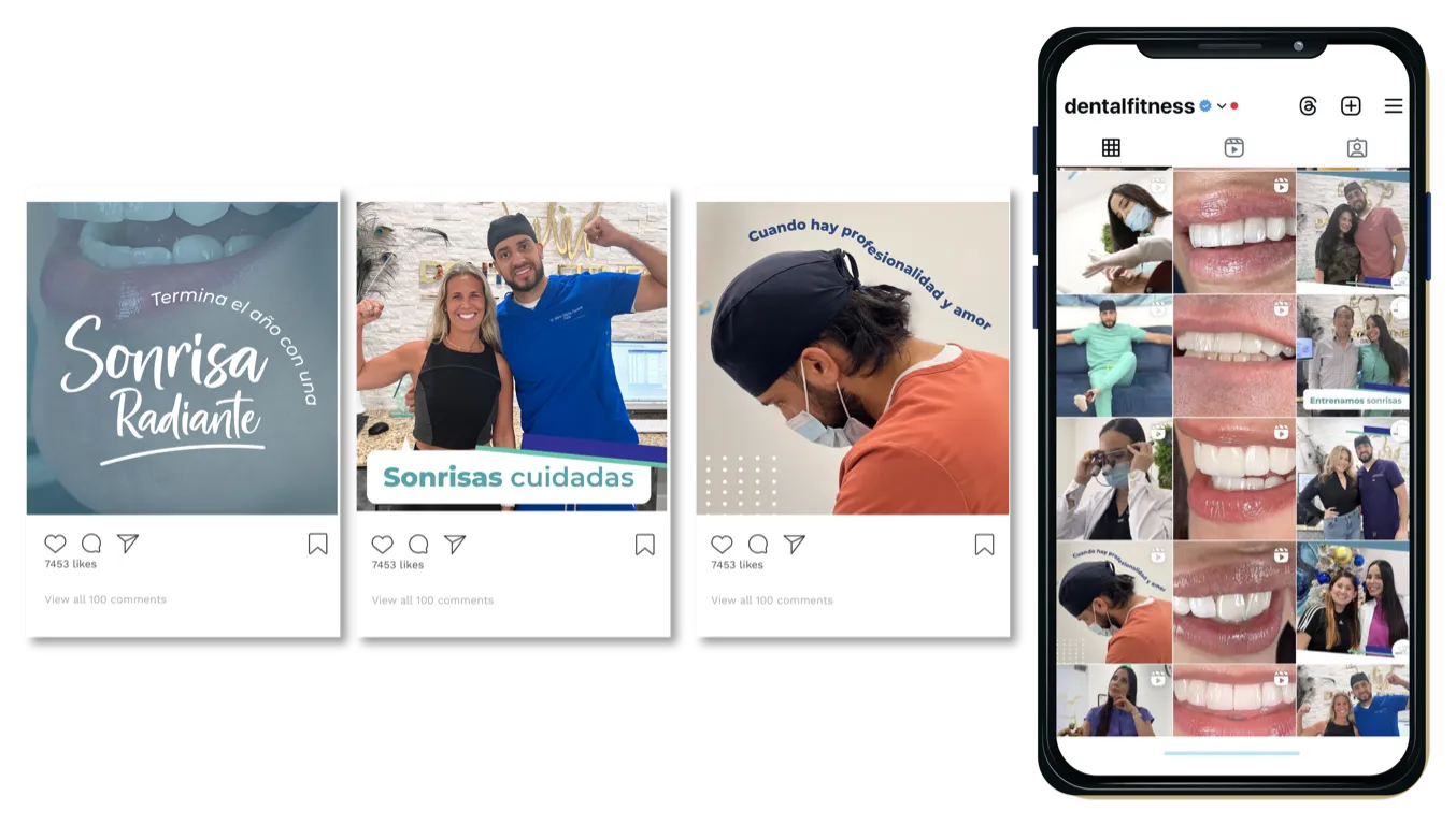 Instagram content produced for Dental Fitness clinic